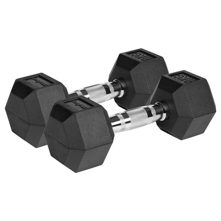gantere dumbbell hex fonta cauciucata 2x8kg rebel activ - imagine 6